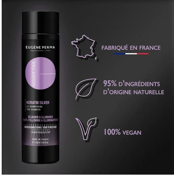 Eugene Sarı Saçlar Için Doreleşmeyi Önleyici Essentiel Keratin Silver Şampuan 250 ml ürün görseli 1