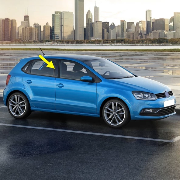 VW Polo 2015-2017 Sağ Kapı Orta B Direği Kaplaması Siyah 6R4853290A ürün görseli 1