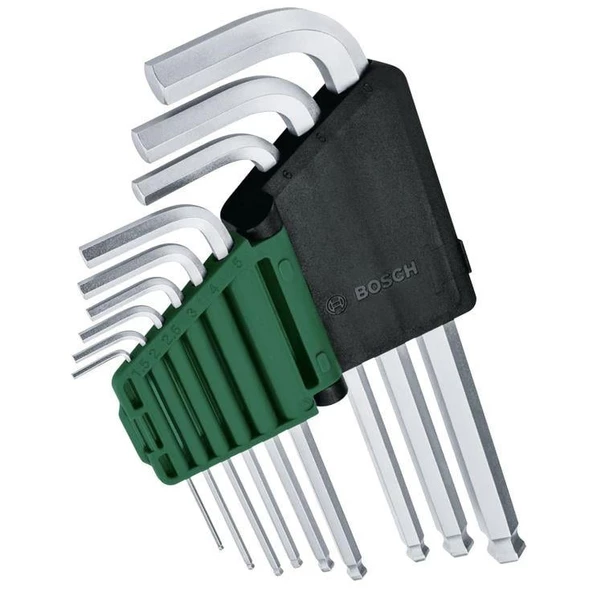Bosch Alyan Anahtar Takımı Hex 9 Parça - 1600A02BX9 - 1600A032V1 ürün görseli 1
