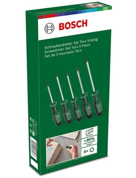 Bosch Torx Tornavida Seti 5 Parça - 1600A02BX6 - Resim 4