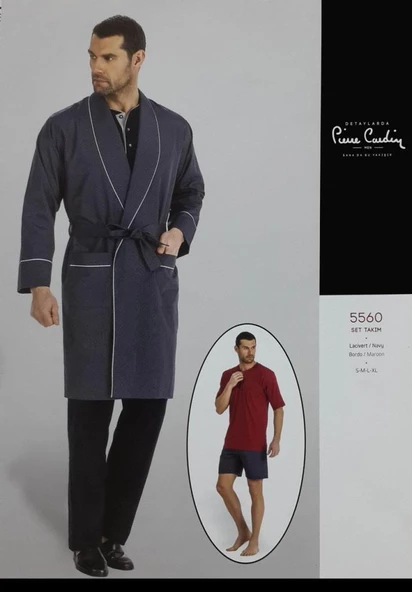 Pierre Cardin 5560 5li Penye Robdöşambr Çeyiz Damatlık Pijama ürün görseli 1