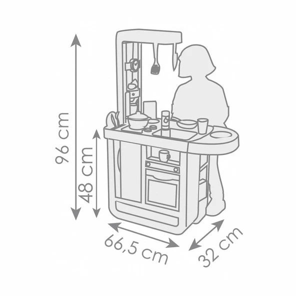 7600310914 Smoby Cherry Kitchen Mutfak Oyun Seti - Resim 4