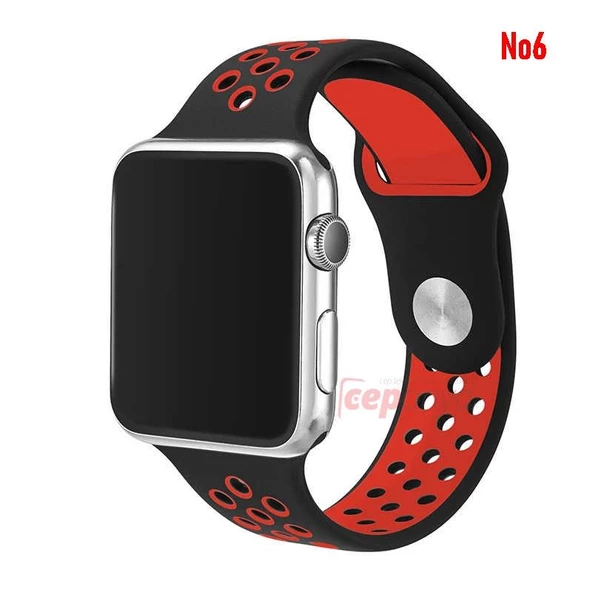 Apple Watch 42-44 mm KRD-02 Silikon Kordon - Resim 7