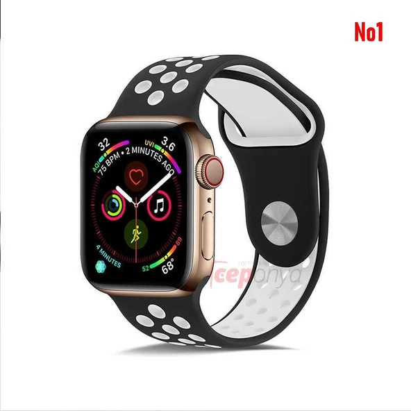 Apple Watch 42-44 mm KRD-02 Silikon Kordon - Resim 2