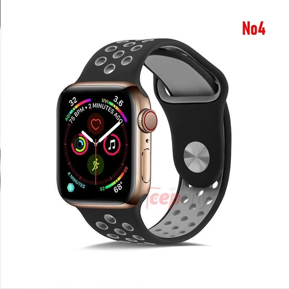 Apple Watch 42-44 mm KRD-02 Silikon Kordon - Resim 5
