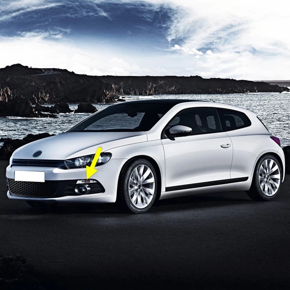 VW Scirocco 2009-2014 Ön Tampon Sol Sinyal Lambası Camı 1K8953041E ürün görseli 1