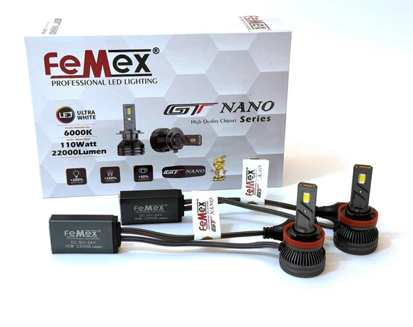 FEMEX GT NANO Pro Csp LEXTAR H8/11 Led Xenon Led Headlight ürün görseli 1