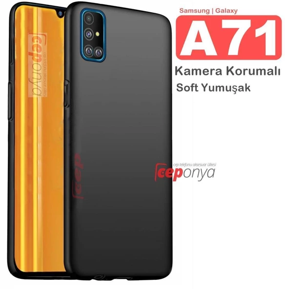 Galaxy A71 Kamera Korumalı Mat Soft Esnek Kalite Silikon Kılıf ürün görseli 1