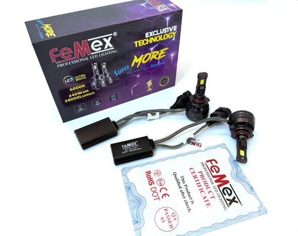 FEMEX Super More Csp SUPERIOR ETI Chipset HB4 9006 Radyatör Soğutmalı ExtRa PerFormans Led Xenon ürün görseli 1