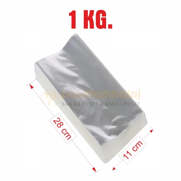 Jelatin Bantsız Düz Şeffaf 11 cm x 28 cm / 1 kg. ürün görseli 1