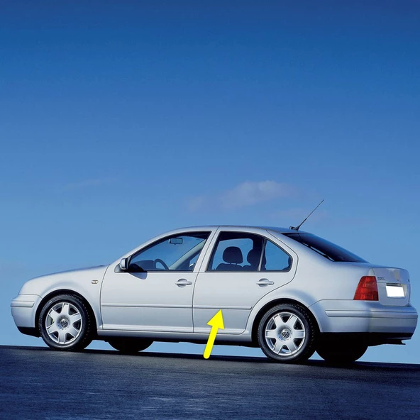 VW Bora 1999-2005 Sol Arka Kapı Çıtası Boyanır Tip 1J4853753B ürün görseli 1