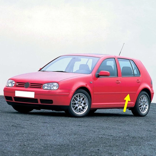 VW Golf 4 1998-2004 Sol Arka Kapı Çıtası Boyanır Tip 1J4853753B ürün görseli 1