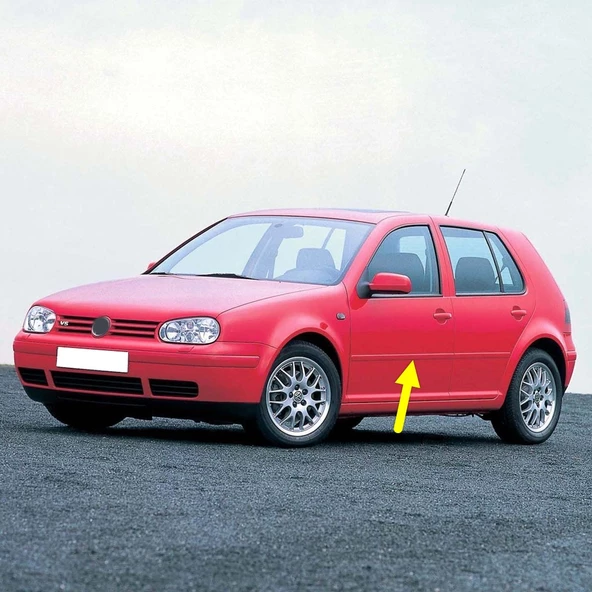 VW Golf 4 1998-2004 Sol Ön Kapı Çıtası Boyanır Tip 1J4853515G ürün görseli 1