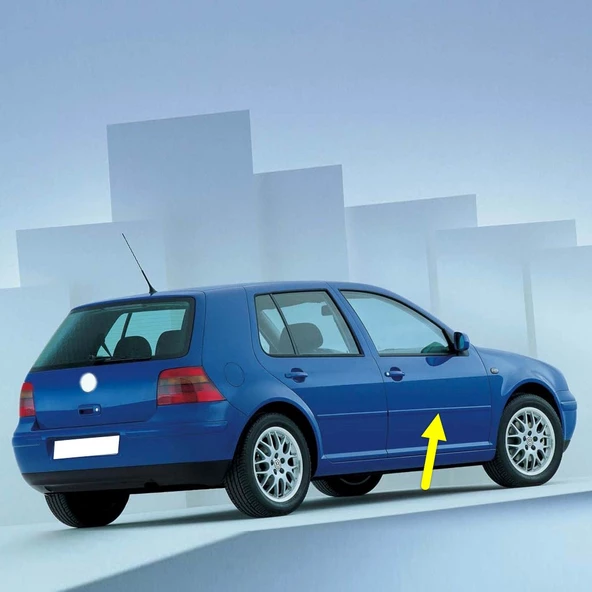 VW Golf 4 1998-2004 Sağ Ön Kapı Çıtası Boyanır Tip 1J4853516G ürün görseli 1