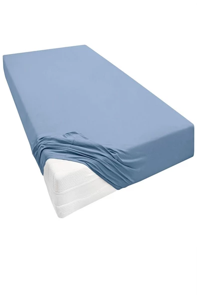 160 x 200 Cm Düz Pamuklu Çift Kişilik Lastikli Fitted Penye Çarşaf ürün görseli 1