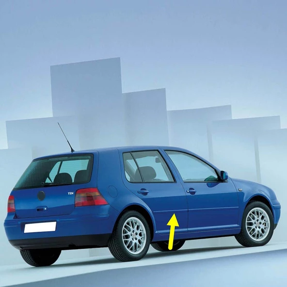 VW Golf 4 1998-2004 Sağ Arka Kapı Çıtası Boyanır Tip 1J4853754B ürün görseli 1