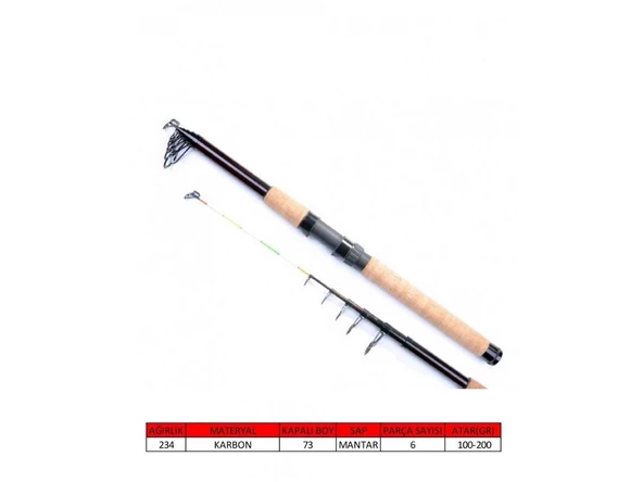 Captain 1526 Arrow Teleskopik Kamış 100-200gr Atar 300 cm ürün görseli 1