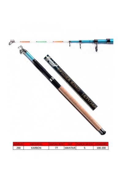 Captain 1473 Spider King Teleskopik Kamış 100-200gr 240 CM ürün görseli 1