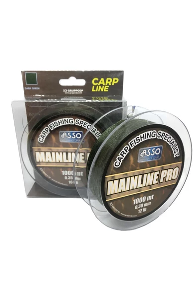 Asso Mainline Pro Special Carp Fishing Line 1.000mt Green 0,30mm ürün görseli 1