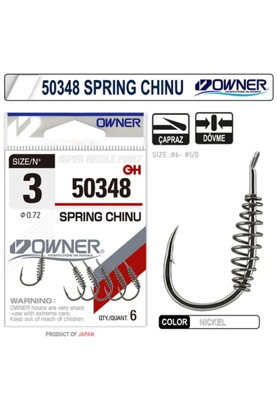 Owner 50348 Spring Chinu Nickel İğne No:1 ürün görseli 1