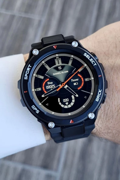 Daniel Klein DKISTE1047 Siyah Renk Pusulalı Barometreli Hediye Paketli Android/ios Uyumlu Akıllı Saat ürün görseli 1