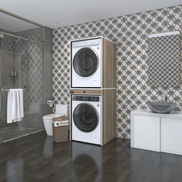 Kenzlife çamaşır-kurutma makinesi dolabı avi senna crd 187*070*60 çekmeceli banyo ürün görseli 1