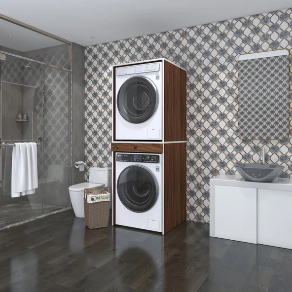 Kenzlife çamaşır-kurutma makinesi dolabı avi senna cvz 187*070*60 çekmeceli banyo ürün görseli 1