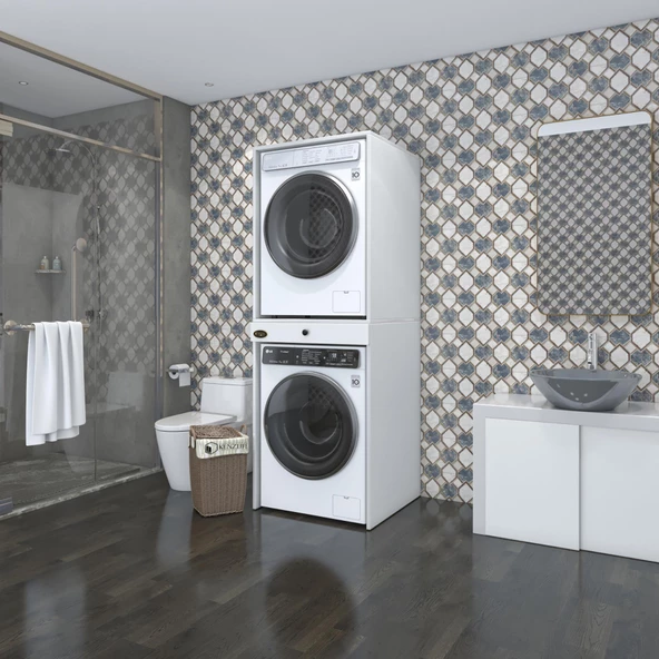 Kenzlife çamaşır-kurutma makinesi dolabı avi senna byz 187*070*60 çekmeceli banyo ürün görseli 1