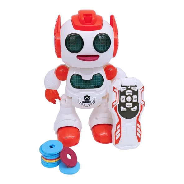 Birlik Oyuncak Uzaktan Kumandalı Programlanabilir Disk Atan Akıllı Robot 606-30 - Resim 9