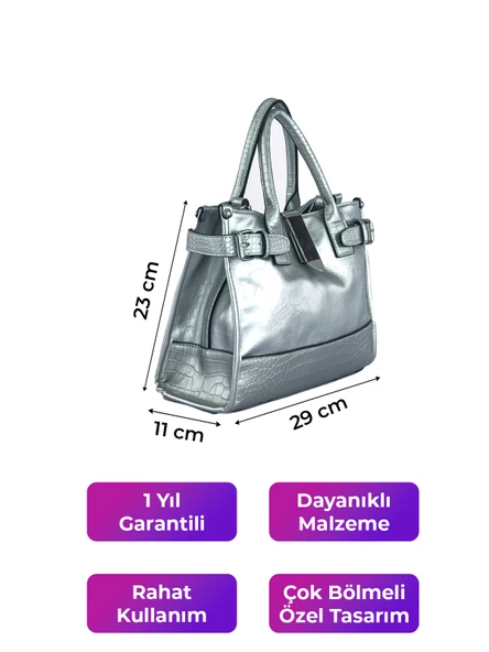 Kriste Bell Kadın Çantası  Gümüş 26328 - Resim 2