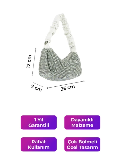 Kriste Bell Kadın Çanta Beyaz 26430 - Resim 2