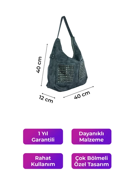 Kriste Bell Kadın Çanta Gri 26534 - Resim 2