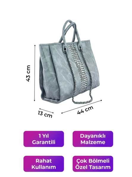 Kriste Bell Kadın Çanta Gri 26535 - Resim 2