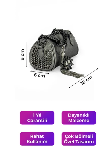 Kriste Bell Kadın Çanta Pewter 26438 - Resim 2