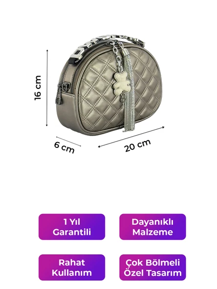 Kriste Bell Kadın Çanta Pewter 26472 - Resim 2