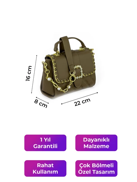 Kriste Bell Kadın Çanta Taupe 26498 - Resim 2