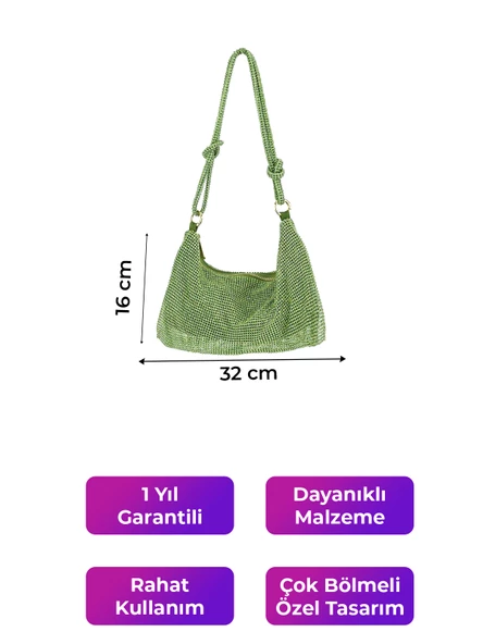 Kriste Bell Kadın Çanta Yeşil 26393 - Resim 2