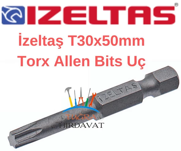 İzeltaş T30x50 Bits Torx Alyan Tornavida Ucu Matkap Uç ürün görseli 1