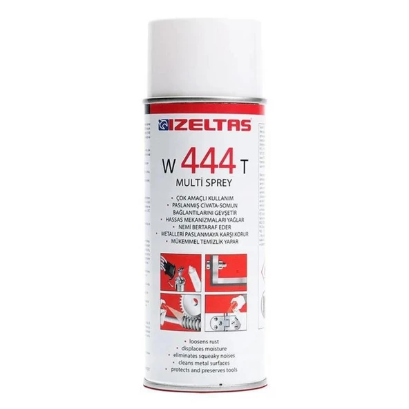 İzeltaş W444T Çok Amaçlı Yağlama ve Pas Sökücü Multi Sprey 400ml ürün görseli 1