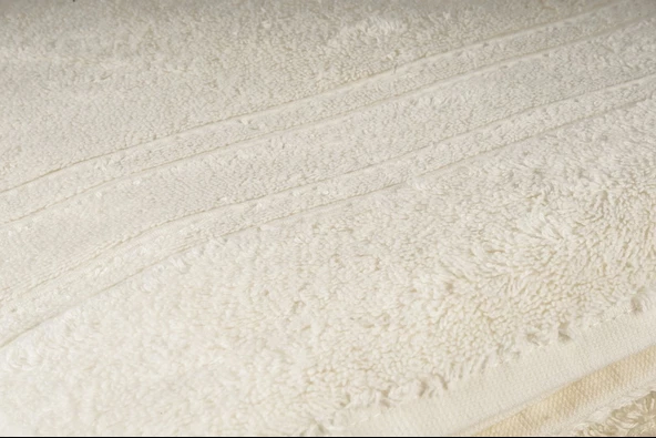 Soft Banyo Havlusu Krem 100x180 Cm - Resim 2