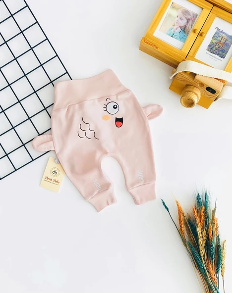 Neşeli Bebekler Hello Baby Baskılı Mevsimlik Kumaş Tek Alt Somon ürün görseli 1