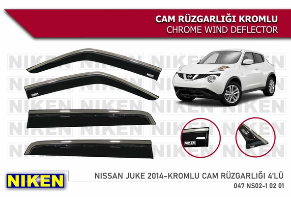Nissan Juke Kromlu Cam Rüzgarlığı Niken 2015+ ürün görseli 1