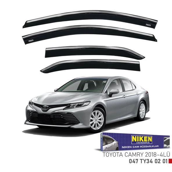 Toyota Camry Kromlu Cam Rüzgarlığı Niken 2019+ ürün görseli 1