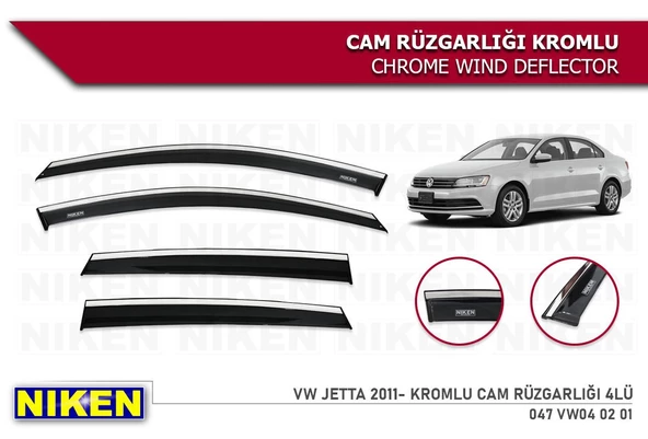 Vw Jetta Kromlu Cam Rüzgarlığı Niken 2011+ ürün görseli 1