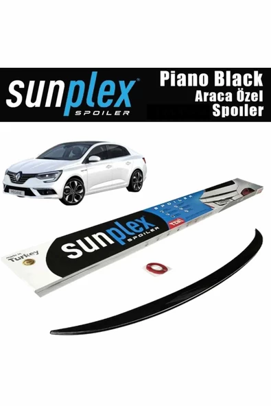 Renault Megane 4 Spoiler Piano Black 2016-2023 arası modellere uyumlu Sunplex ürün görseli 1