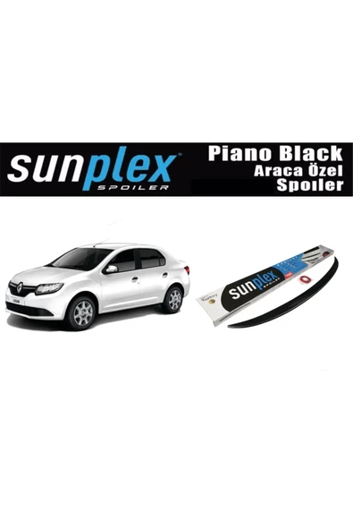 Renault Symbol Spoiler Piano Black 2013-2020 arası modellere uyumlu Sunplex ürün görseli 1