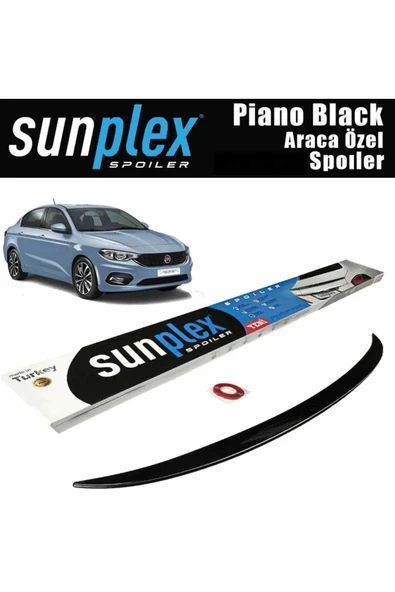 Fiat Egea Spoiler Piano Black 2015-2023 arası modellere uyumlu Sunplex ürün görseli 1