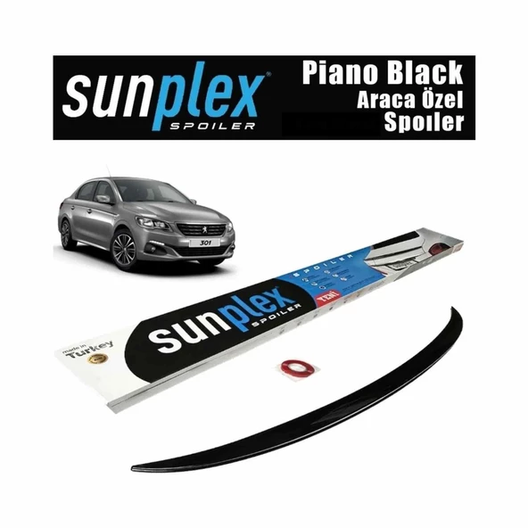 Peugeot 301 Spoiler Piano Black 2012-2021 arası modellere uyumlu Sunplex ürün görseli 1