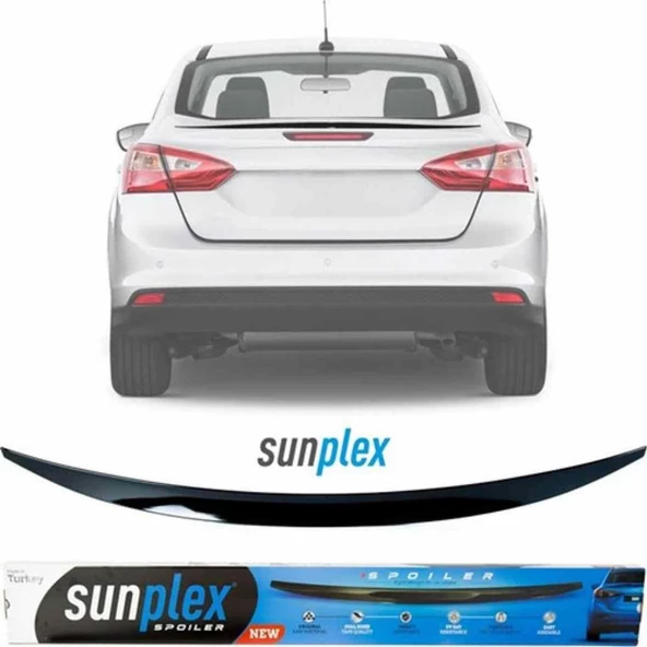Ford Focus 3-4 Sedan Spoiler Piano Black 2012-2019 arası modellere uyumlu Sunplex ürün görseli 1