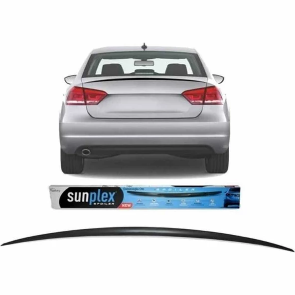 Vw Passat B6-B7-B8 Spoiler Piano Black 2006-2023 arası modellere uyumlu Sunplex ürün görseli 1